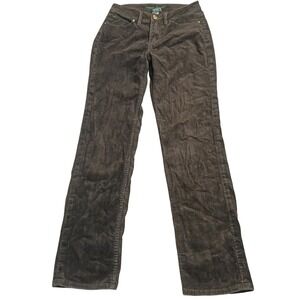 Worn Jeans Corduroy Pants Womens 4/27 Dark Gray Straight Leg Stretch